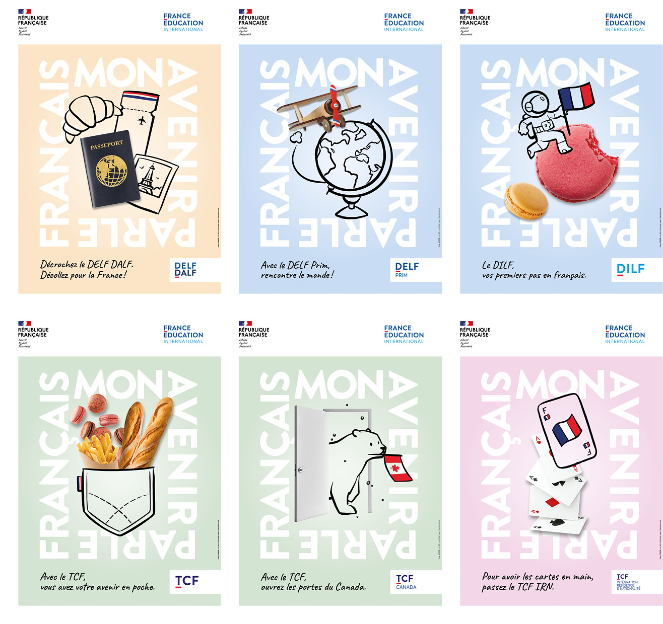 Gamme d'affiches de la nouvelle campagne de promotion